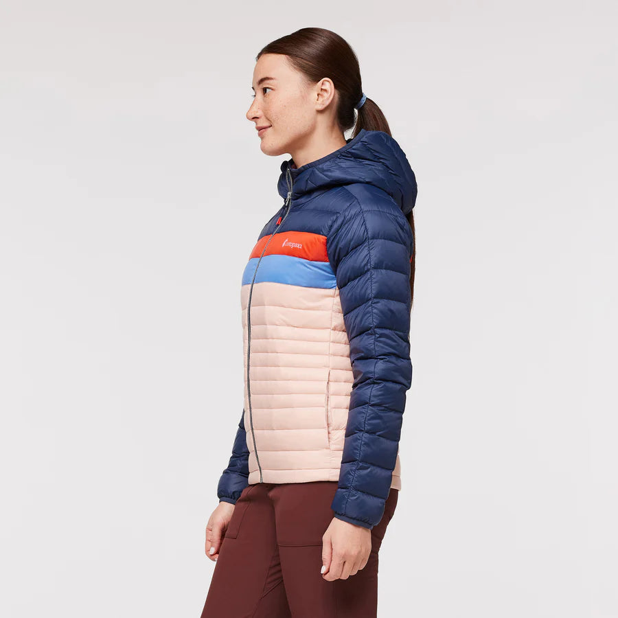 Fuego Down Hooded Jacket - Ink Rosewood 1