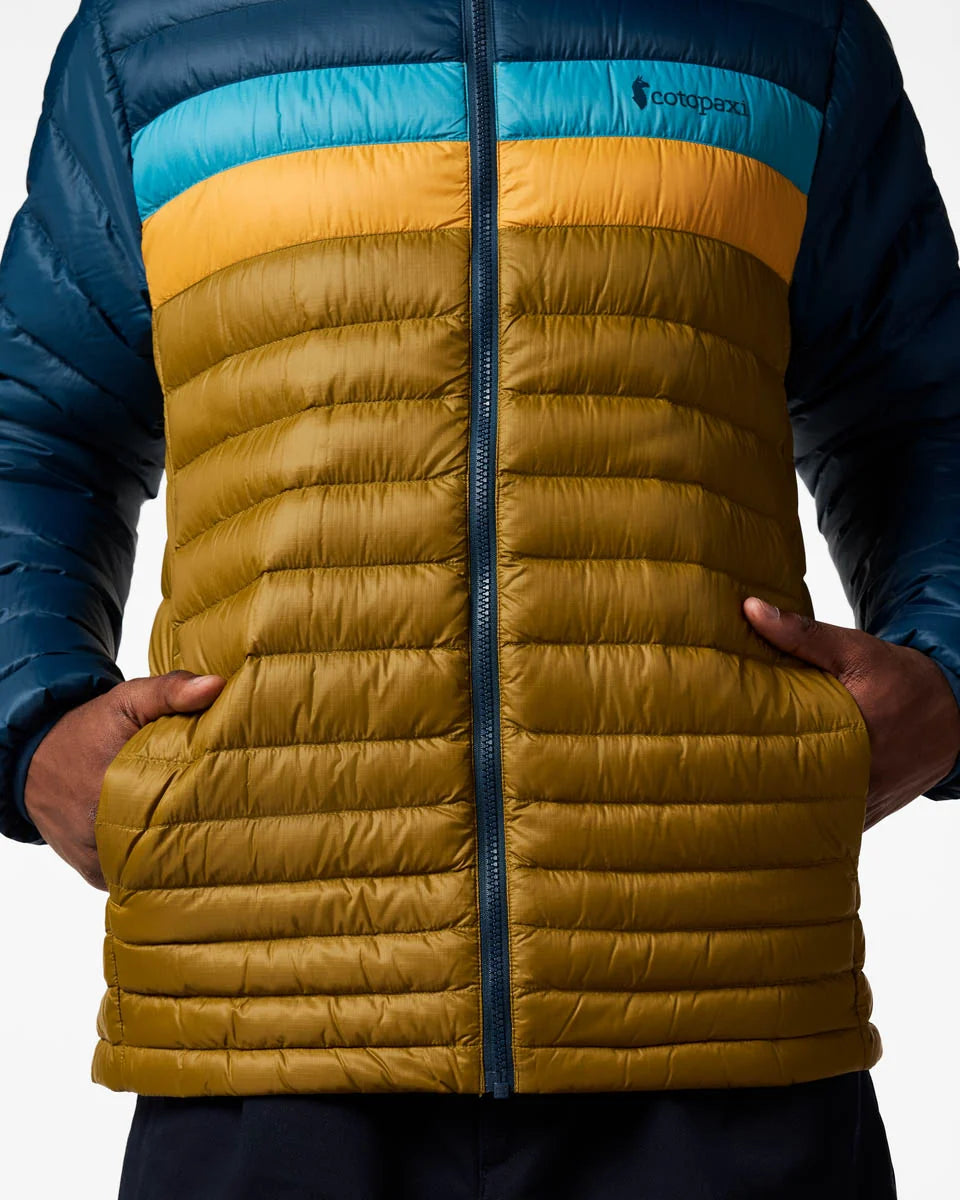 Fuego Down Hooded Jacket - Men's - Indigo and Log Cabin 3