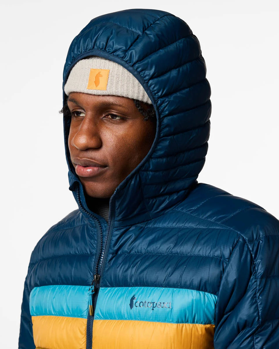 Fuego Down Hooded Jacket - Men's - Indigo and Log Cabin 4