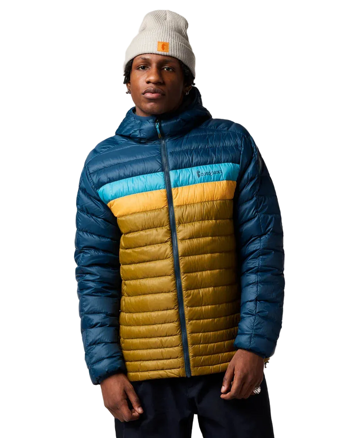 Fuego Down Hooded Jacket - Men's - Indigo and Log Cabin thumbnail