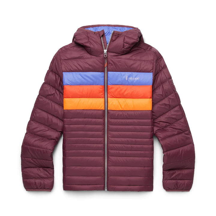 Fuego Down Hooded Jacket - Wine Stripes thumbnail 5