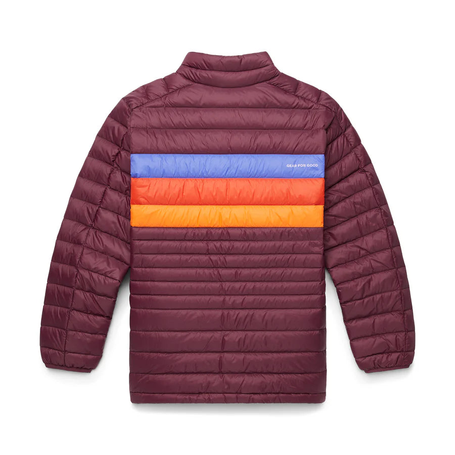Fuego Down Hooded Jacket - Wine Stripes 6