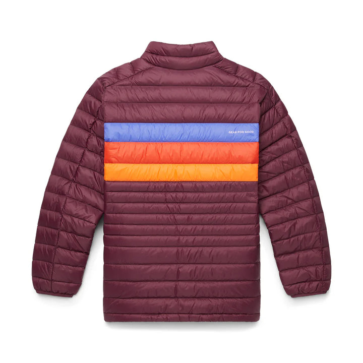 Fuego Down Hooded Jacket - Wine Stripes thumbnail 6