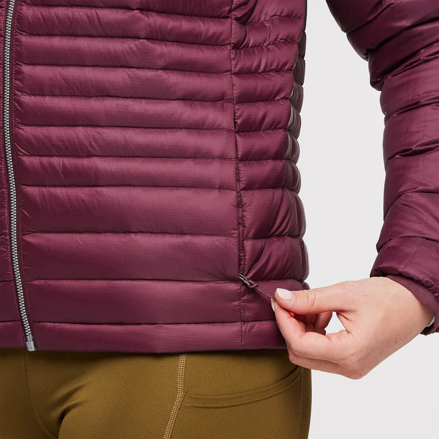 Fuego Down Hooded Jacket - Wine Stripes 3