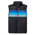 Fuego Down Vest Black & Pacific Stripes