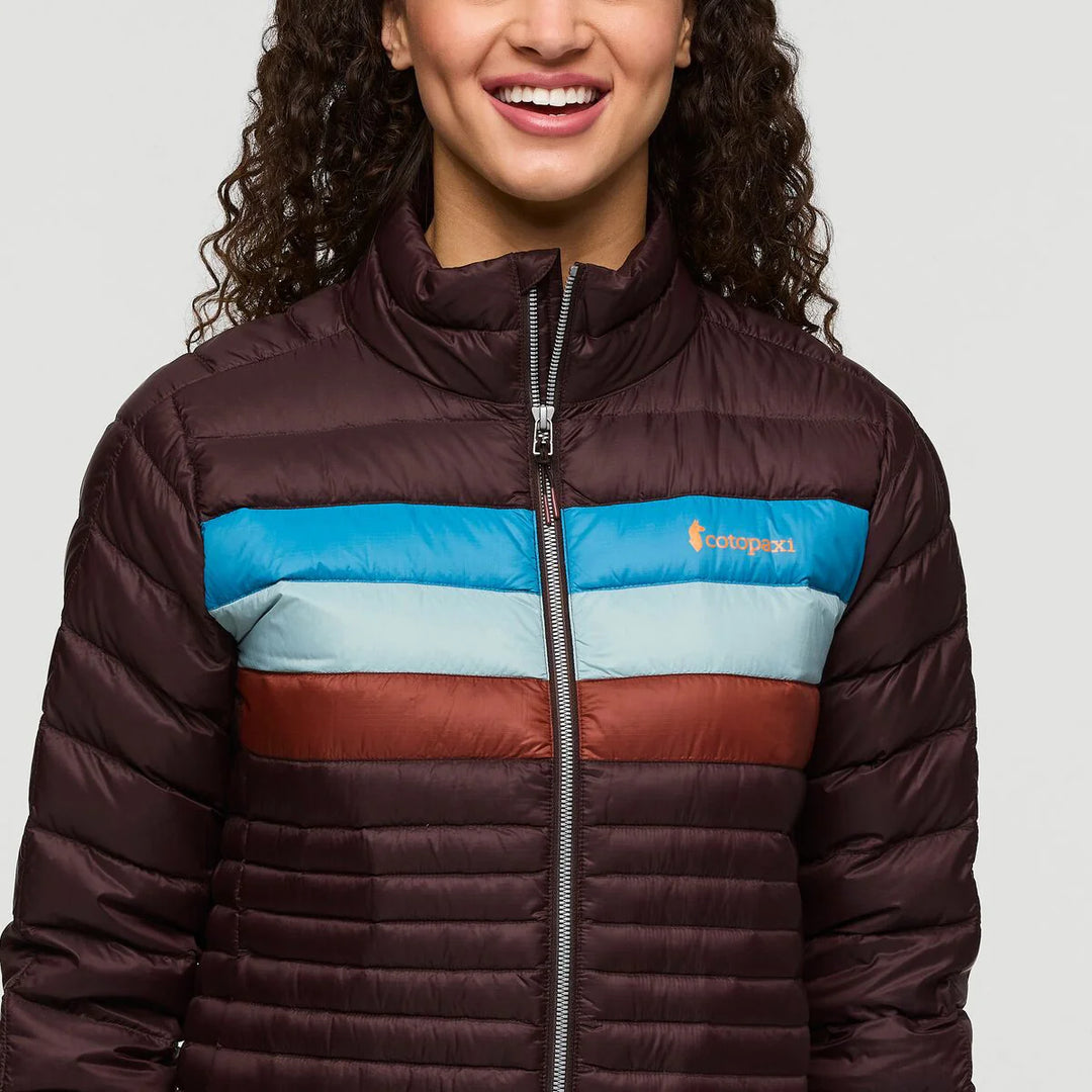 Fuego Down Jacket Coffee Stripes 2