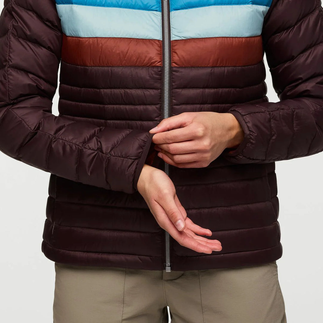 Fuego Down Jacket Coffee Stripes 3