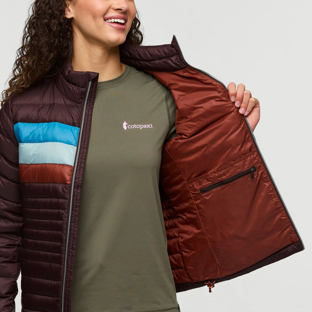 Fuego Down Jacket Coffee Stripes 4