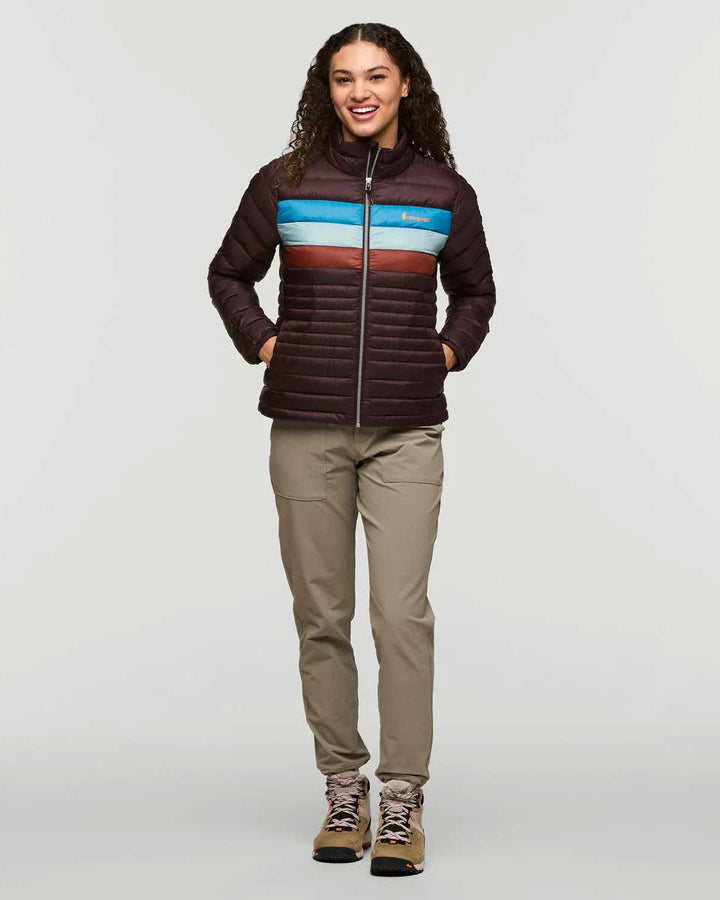 Fuego Down Jacket Coffee Stripes thumbnail