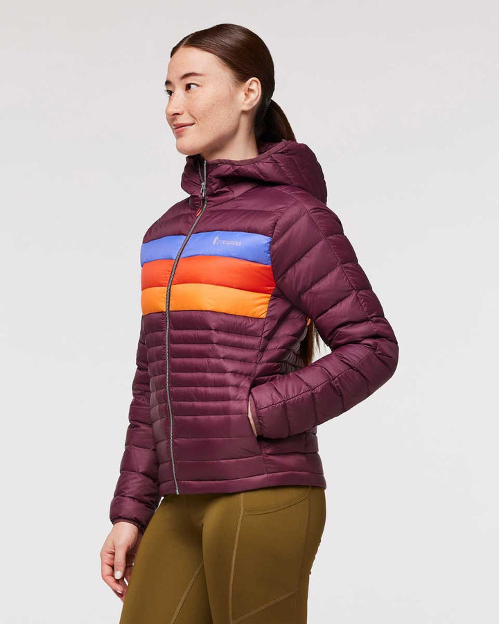 Fuego Down Jacket Wine Stripes thumbnail 1