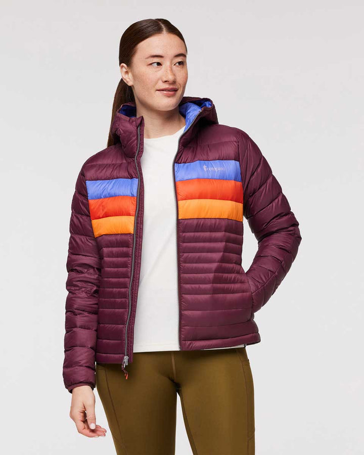 Fuego Down Jacket Wine Stripes thumbnail