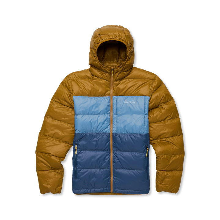Fuego Max Down Hooded Jacket - Bronze and Deep Sea thumbnail 6