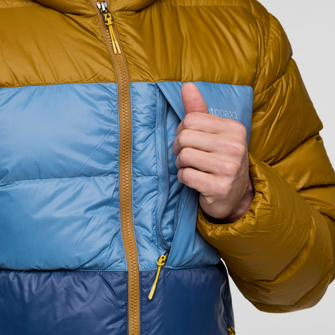 Fuego Max Down Hooded Jacket - Bronze and Deep Sea 5