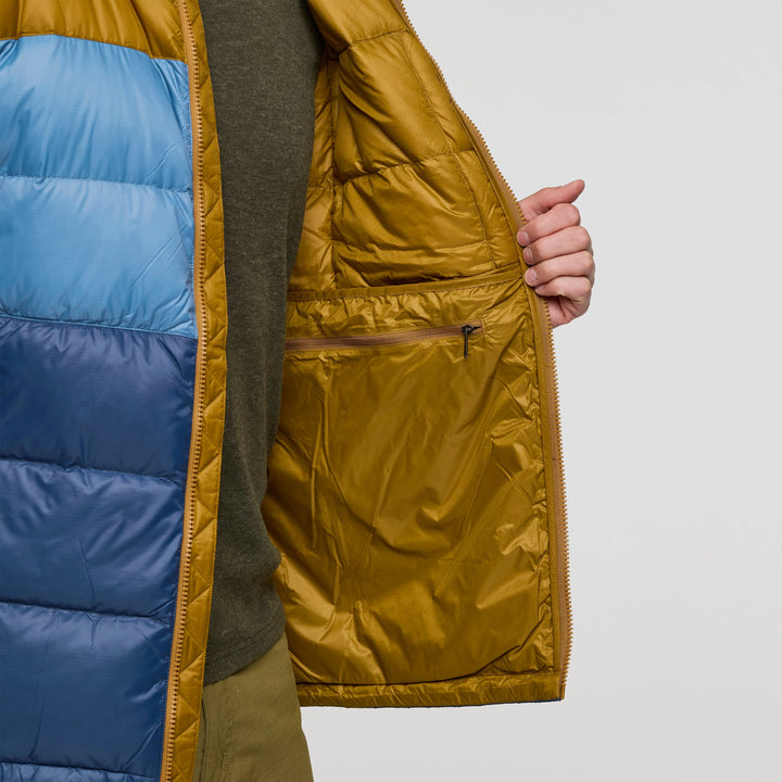 Fuego Max Down Hooded Jacket - Bronze and Deep Sea thumbnail 2