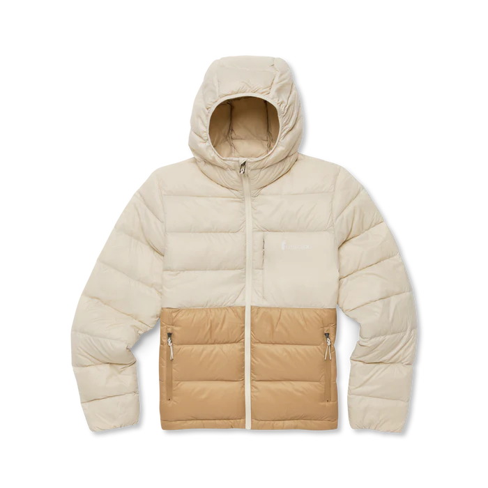 Fuego Max Down Hooded Jacket - Cream and Khaki thumbnail 3