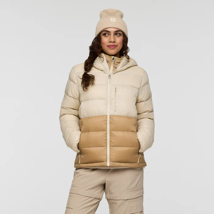Fuego Max Down Hooded Jacket - Cream and Khaki thumbnail