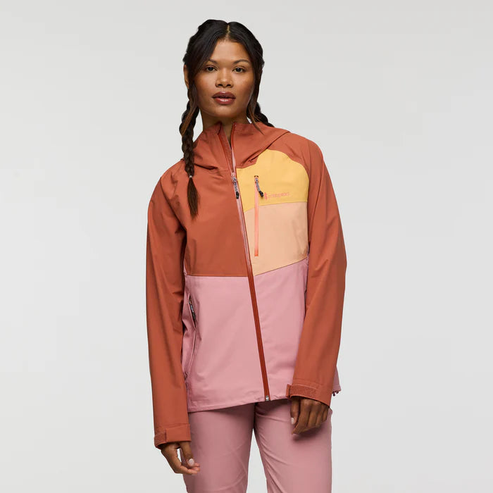 Impermeo 3L Hooded Shell Jacket - Faded Brick And Rose thumbnail