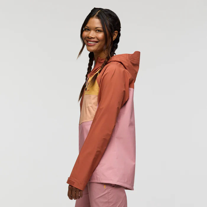 Impermeo 3L Hooded Shell Jacket - Faded Brick And Rose 2