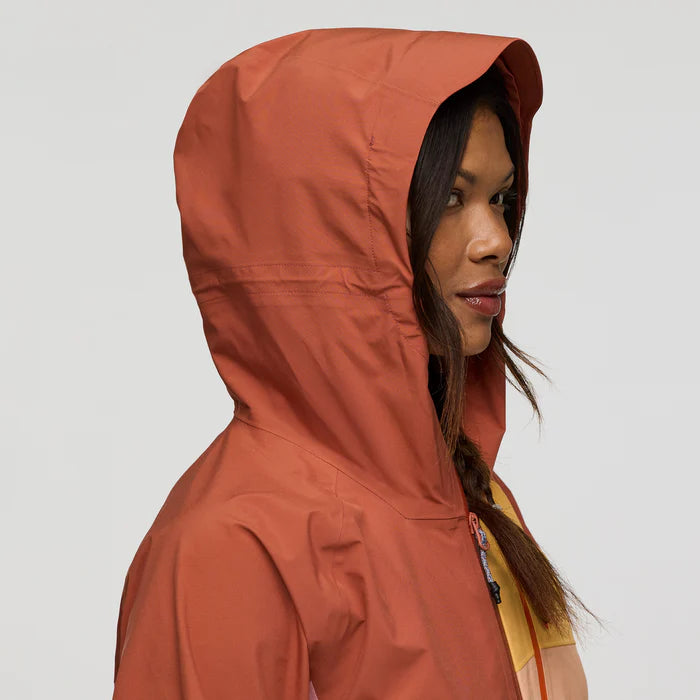 Impermeo 3L Hooded Shell Jacket - Faded Brick And Rose 4