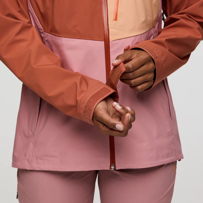Impermeo 3L Hooded Shell Jacket - Faded Brick And Rose thumbnail 6
