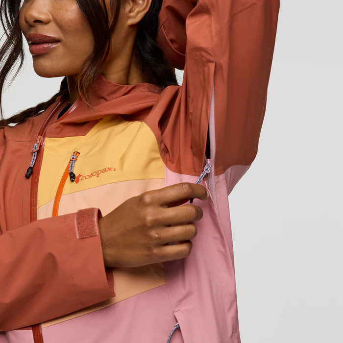 Impermeo 3L Hooded Shell Jacket - Faded Brick And Rose 7