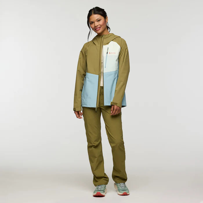 Impermeo 3L Hooded Shell Jacket - Moss And Sea Spray thumbnail 1