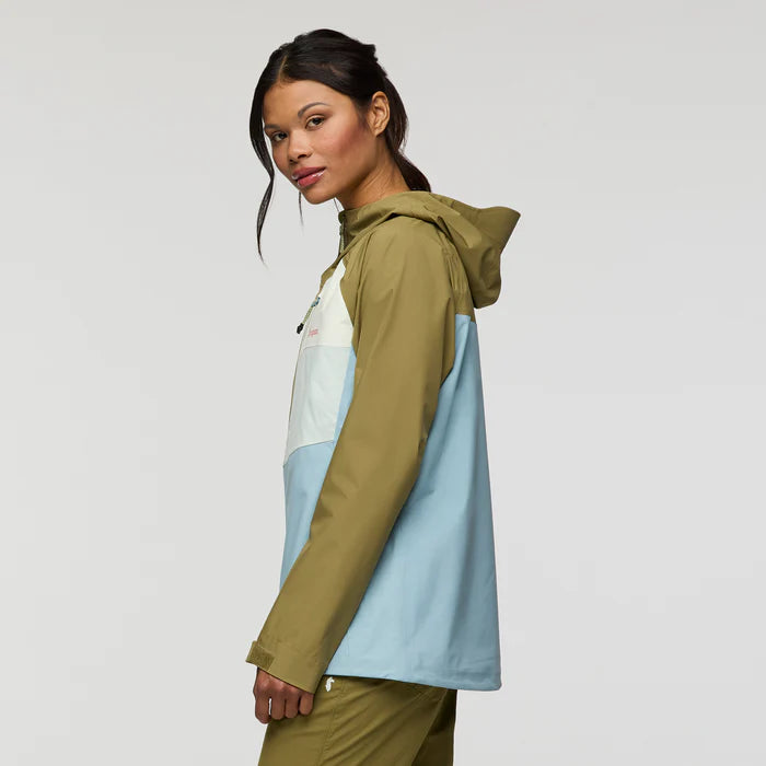 Impermeo 3L Hooded Shell Jacket - Moss And Sea Spray 2