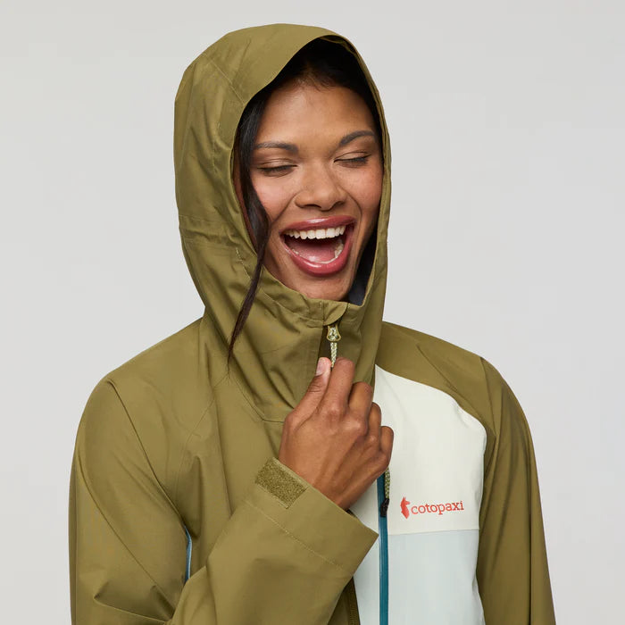 Impermeo 3L Hooded Shell Jacket - Moss And Sea Spray thumbnail 4