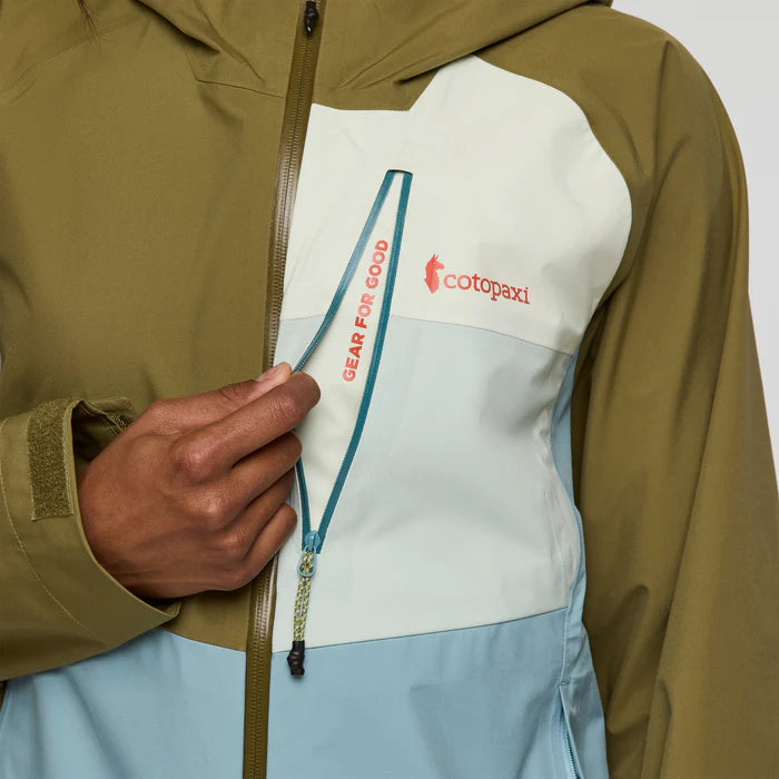 Impermeo 3L Hooded Shell Jacket - Moss And Sea Spray 5