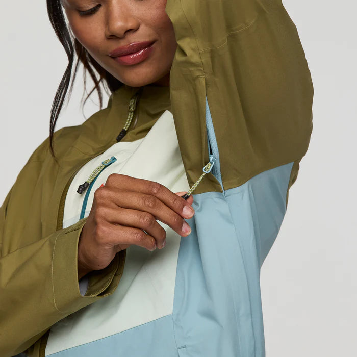 Impermeo 3L Hooded Shell Jacket - Moss And Sea Spray thumbnail 6