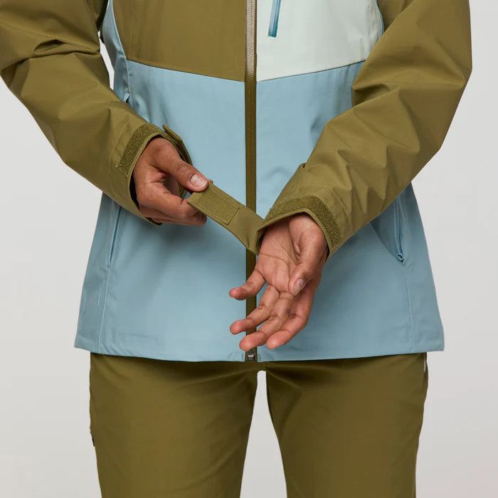 Impermeo 3L Hooded Shell Jacket - Moss And Sea Spray thumbnail 7