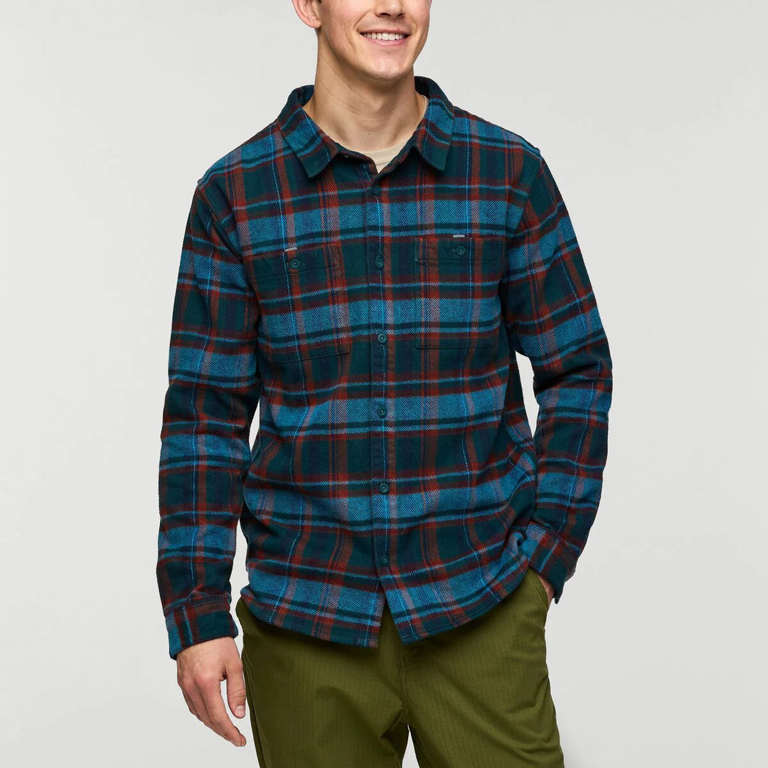 Mero Organic Flannel Shirt Abyss Plaid 1