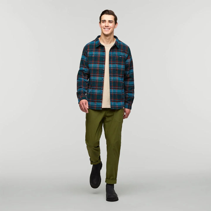 Mero Organic Flannel Shirt Abyss Plaid thumbnail 3