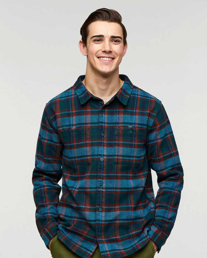 Mero Organic Flannel Shirt Abyss Plaid thumbnail