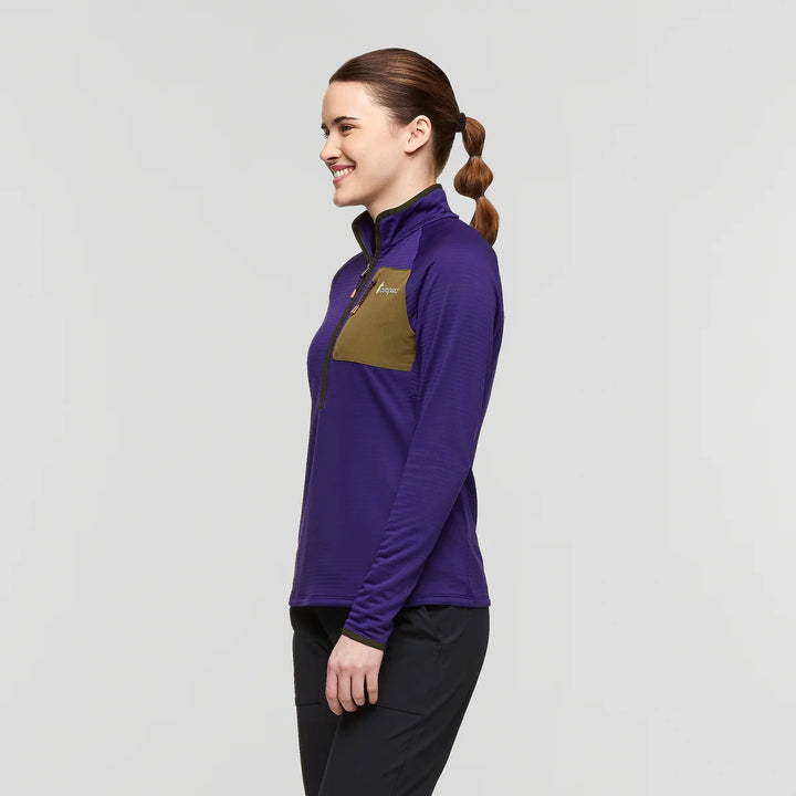 Otero Fleece Half-Zip Pullover Black Violet thumbnail 2