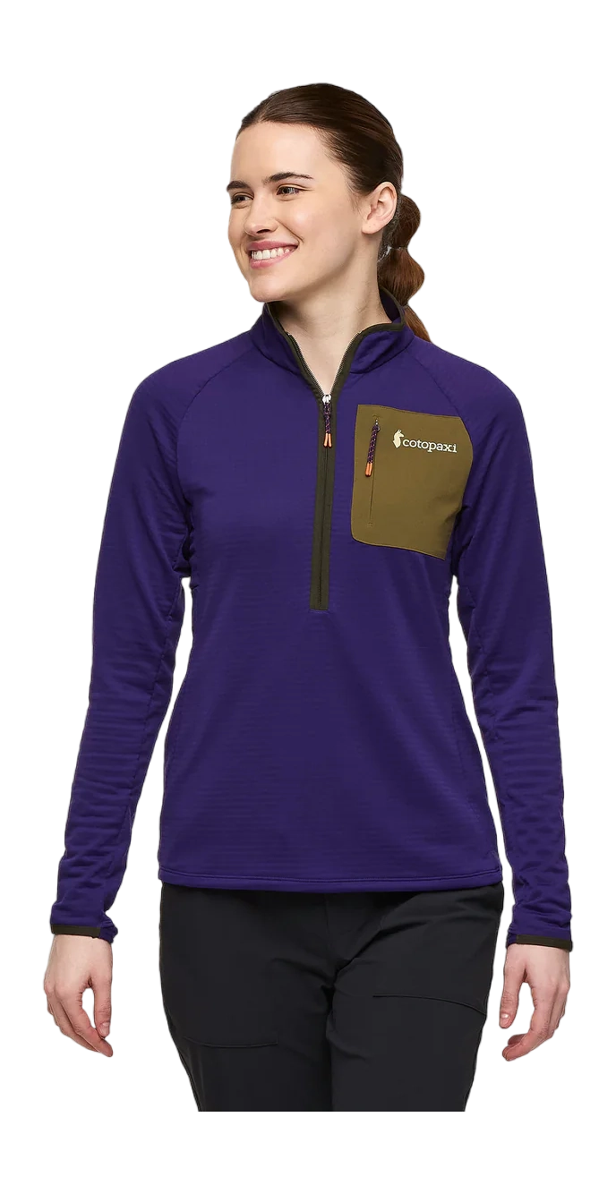 Otero Fleece Half-Zip Pullover Black Violet thumbnail
