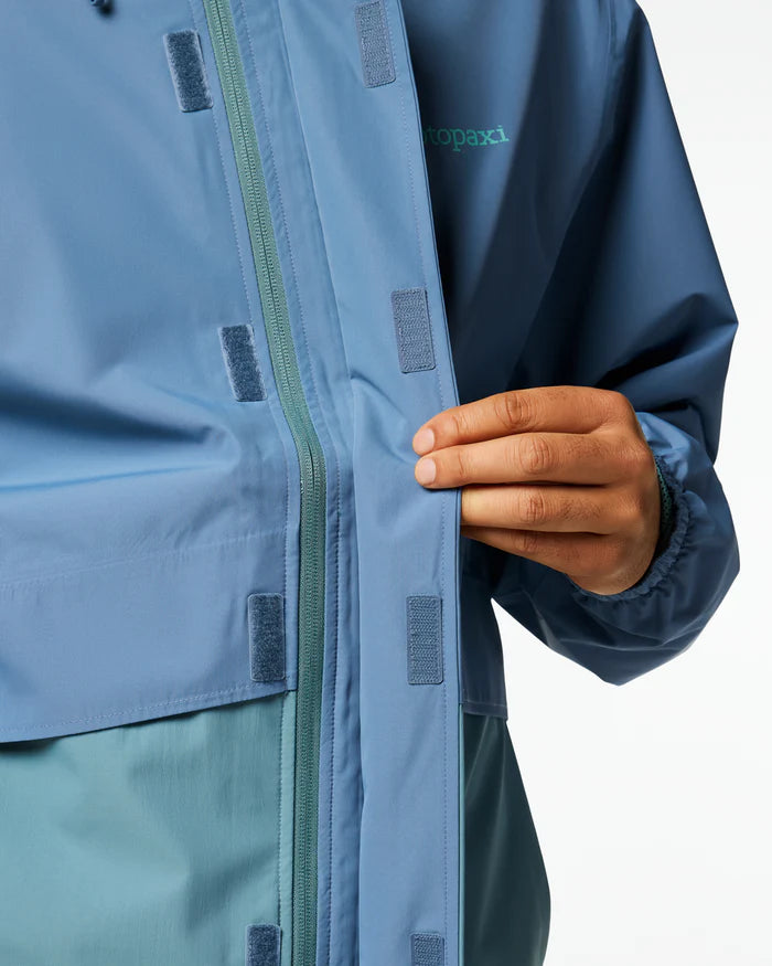 Rayu Rain Jacket - Men's - Steel Blue and Everglade 4