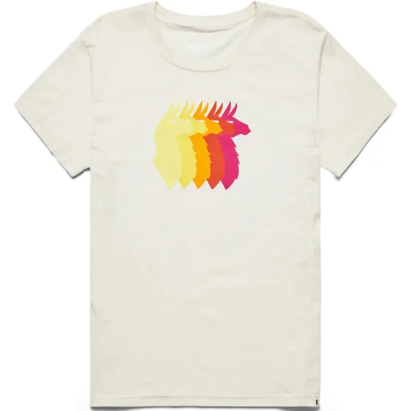 Llama Sequence Organic T-Shirt Bone thumbnail