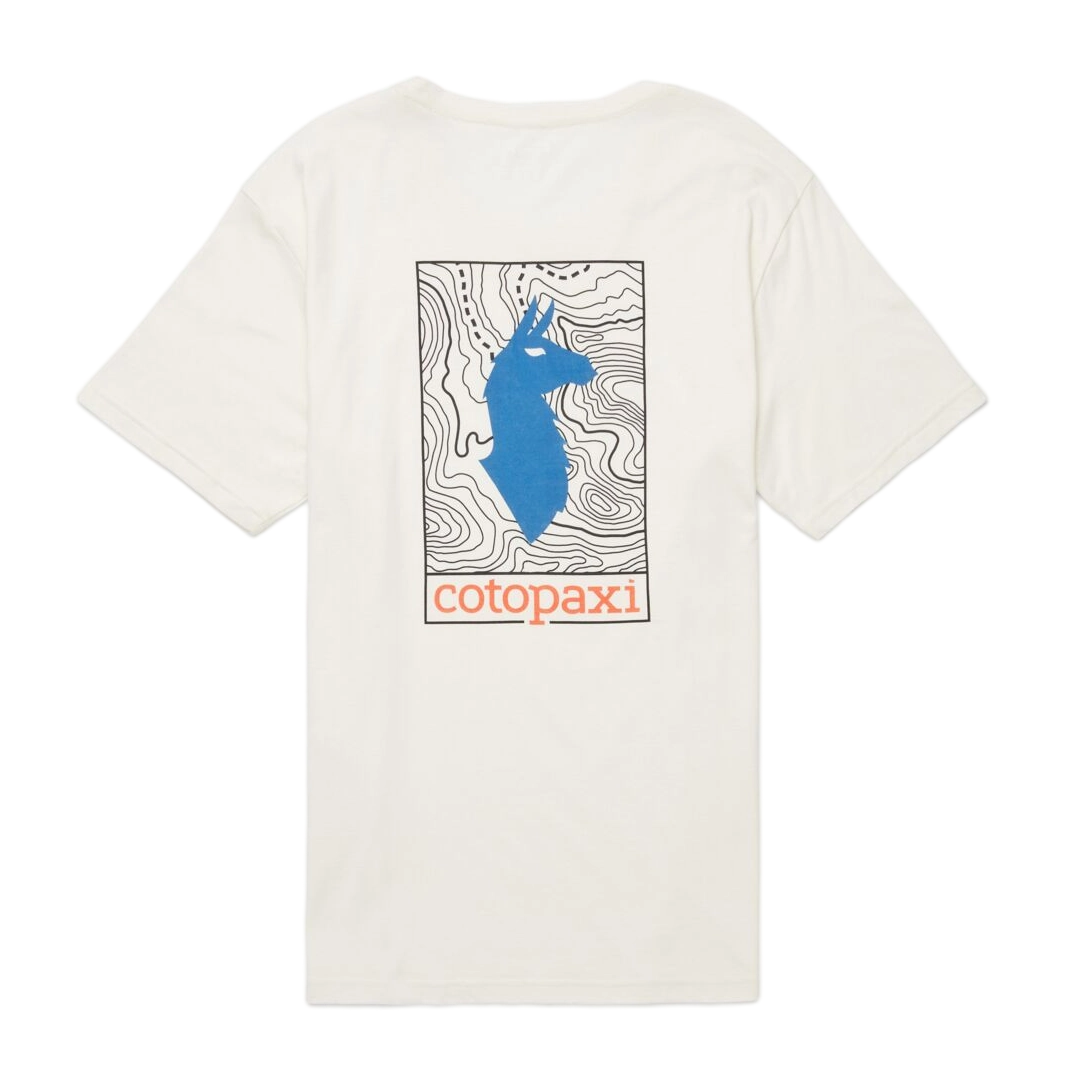 Llama Map Organic T-Shirt Bone 3