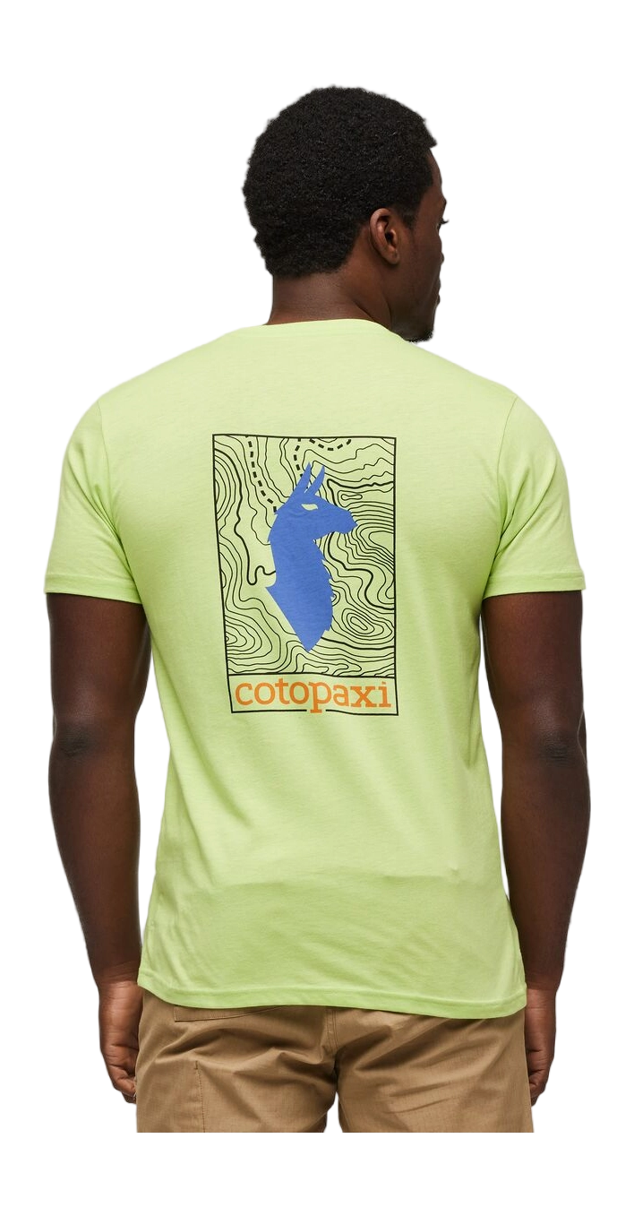 Llama Map Organic T-Shirt Lime thumbnail 1