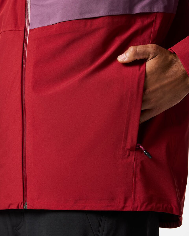 Impermeo 3L Hooded Shell Jacket - Men's - Crimson thumbnail 2