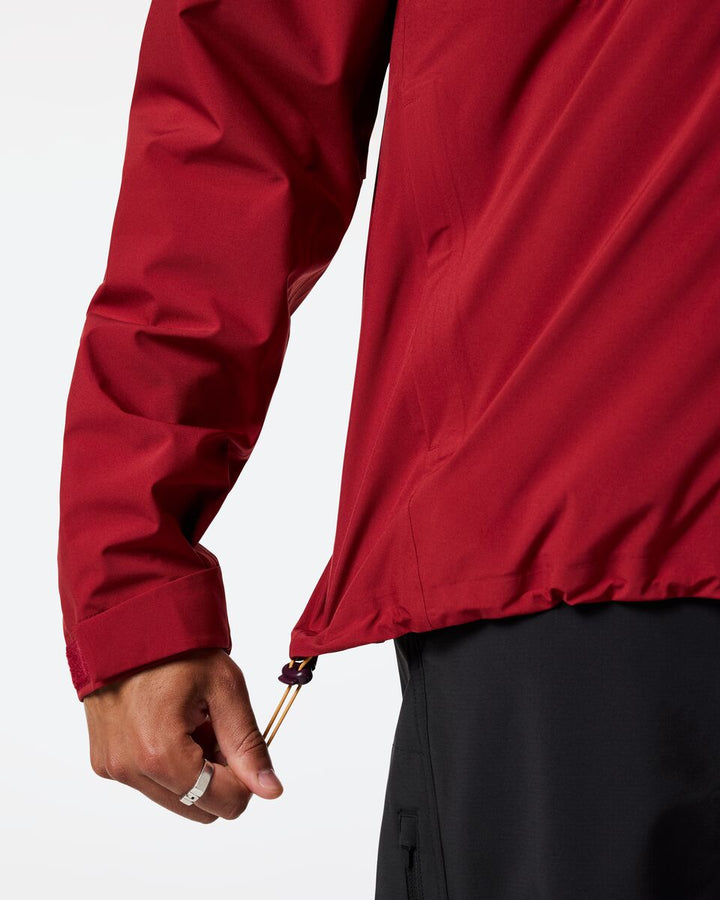 Impermeo 3L Hooded Shell Jacket - Men's - Crimson thumbnail 3