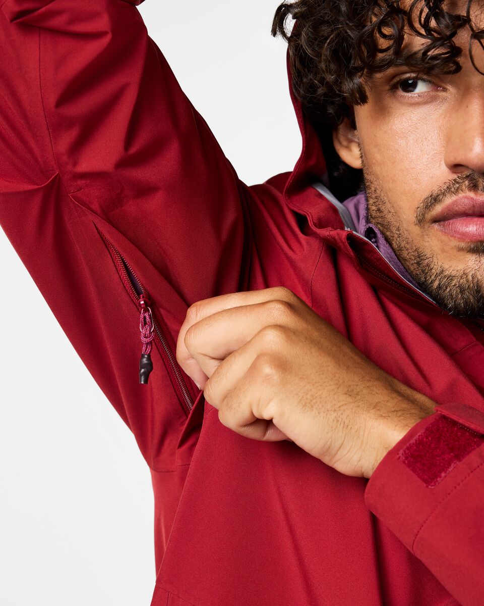 Impermeo 3L Hooded Shell Jacket - Men's - Crimson 5