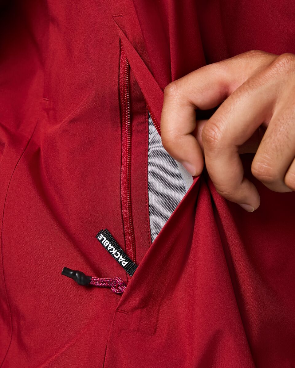 Impermeo 3L Hooded Shell Jacket - Men's - Crimson 7