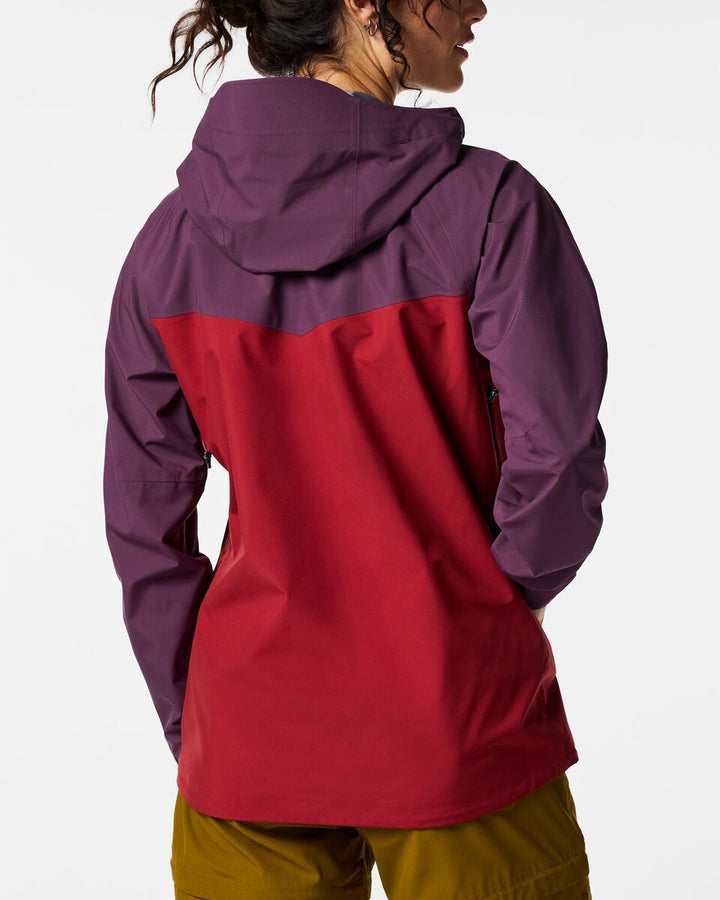 Impermeo 3L Hooded Shell Jacket - Women's - Acai and Crimson thumbnail 1