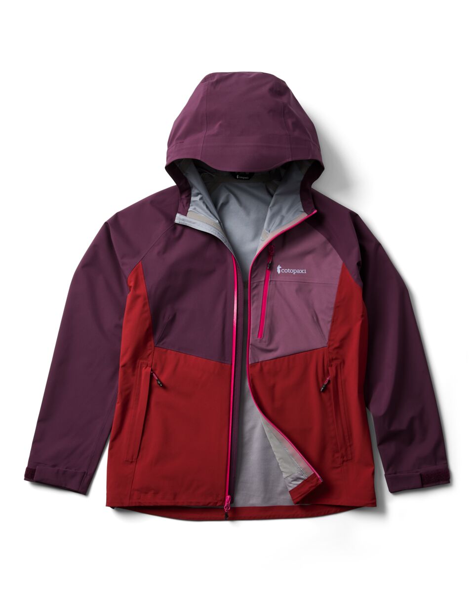 Impermeo 3L Hooded Shell Jacket - Women's - Acai and Crimson 9